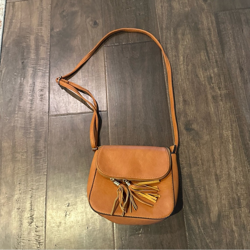 Tan Leather Crossbody Bag